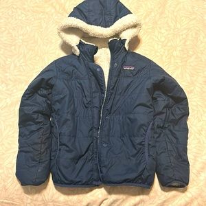 Unisex reversible Patagonia jacket - Navy blue and white
